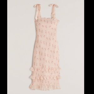 Abercrombie & Fitch Floral Tiered Smocked Dress